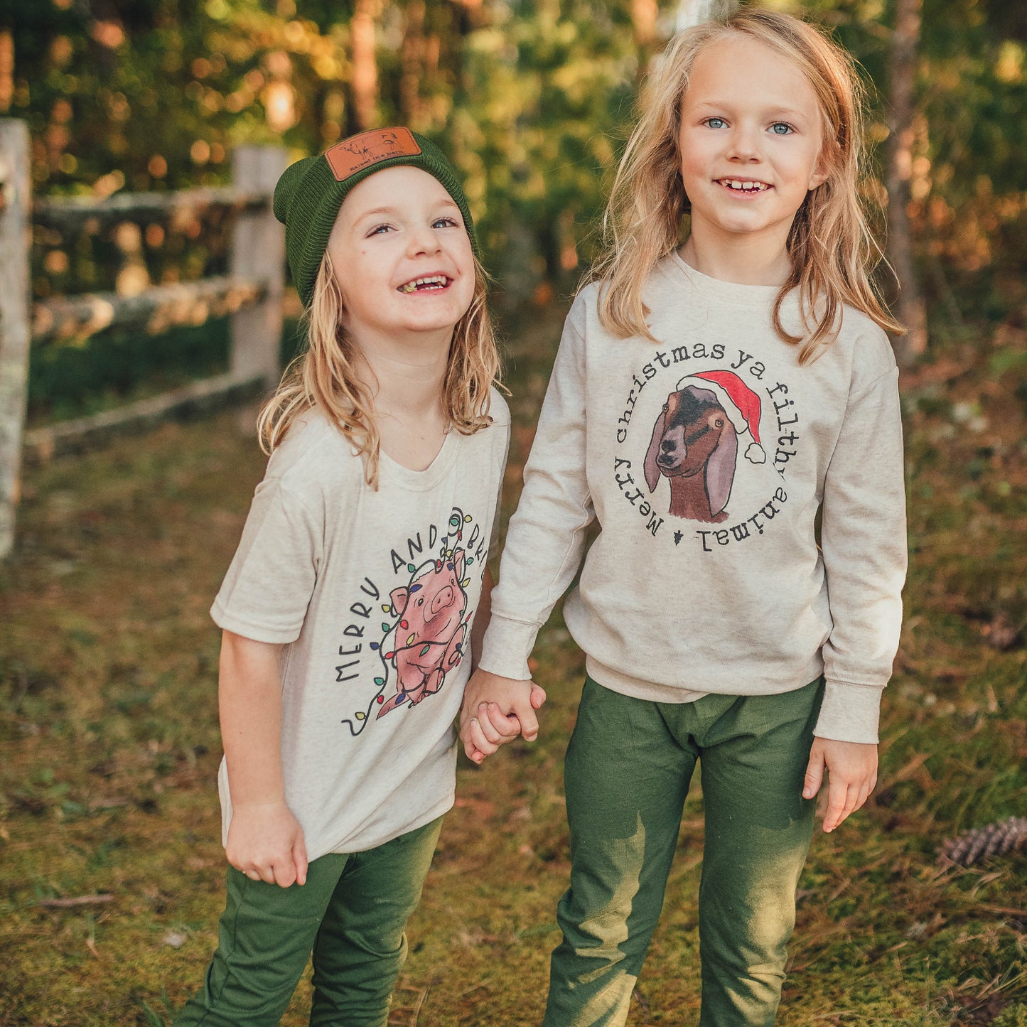 "Merry Christmas Ya Filthy Animal" Holiday Sleep N' Play Set | Ages 2T-5T Includes Shirt & Joggers