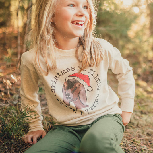 "Merry Christmas Ya Filthy Animal" Holiday Sleep N' Play Set | Ages 2T-5T Includes Shirt & Joggers