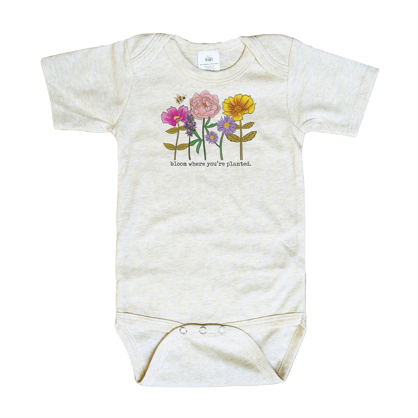 "Bloom where you're planted" Baby Wildflower Kids Flower Nature Body Suit