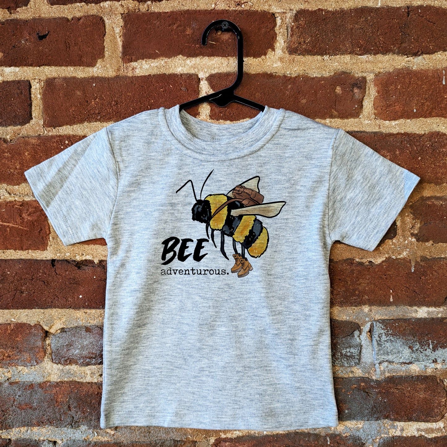 "Bee Adventurous" Grey Nature Toddler/Youth Tee