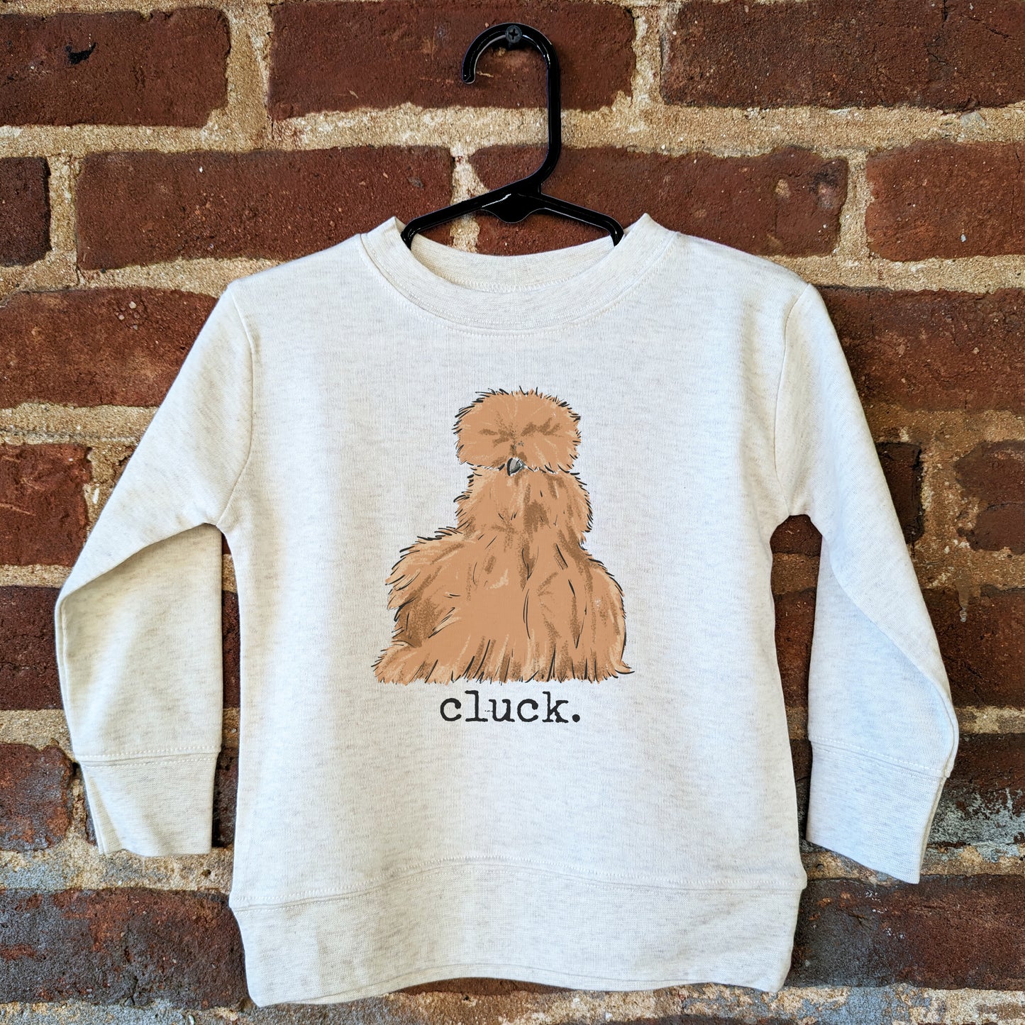 "Cluck" Silly Chicken Long Sleeve Shirt for Kids