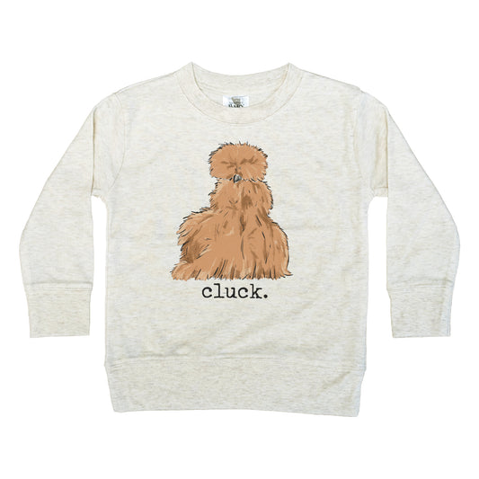 "Cluck" Silly Chicken Long Sleeve Shirt for Kids