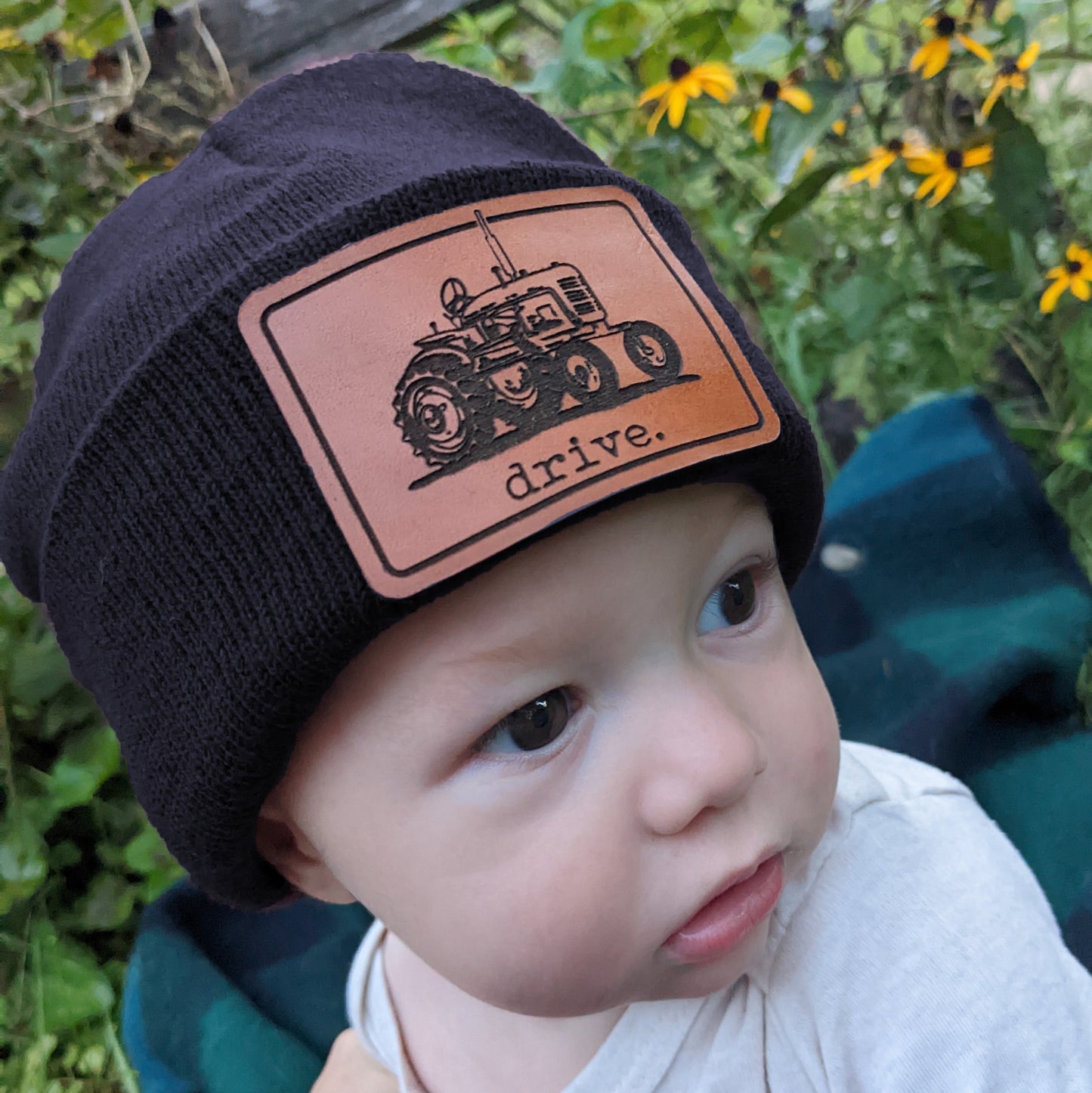 "Drive" Tractor Country Kid Beanie Hat | One Size Fits All | FOUR Color Options