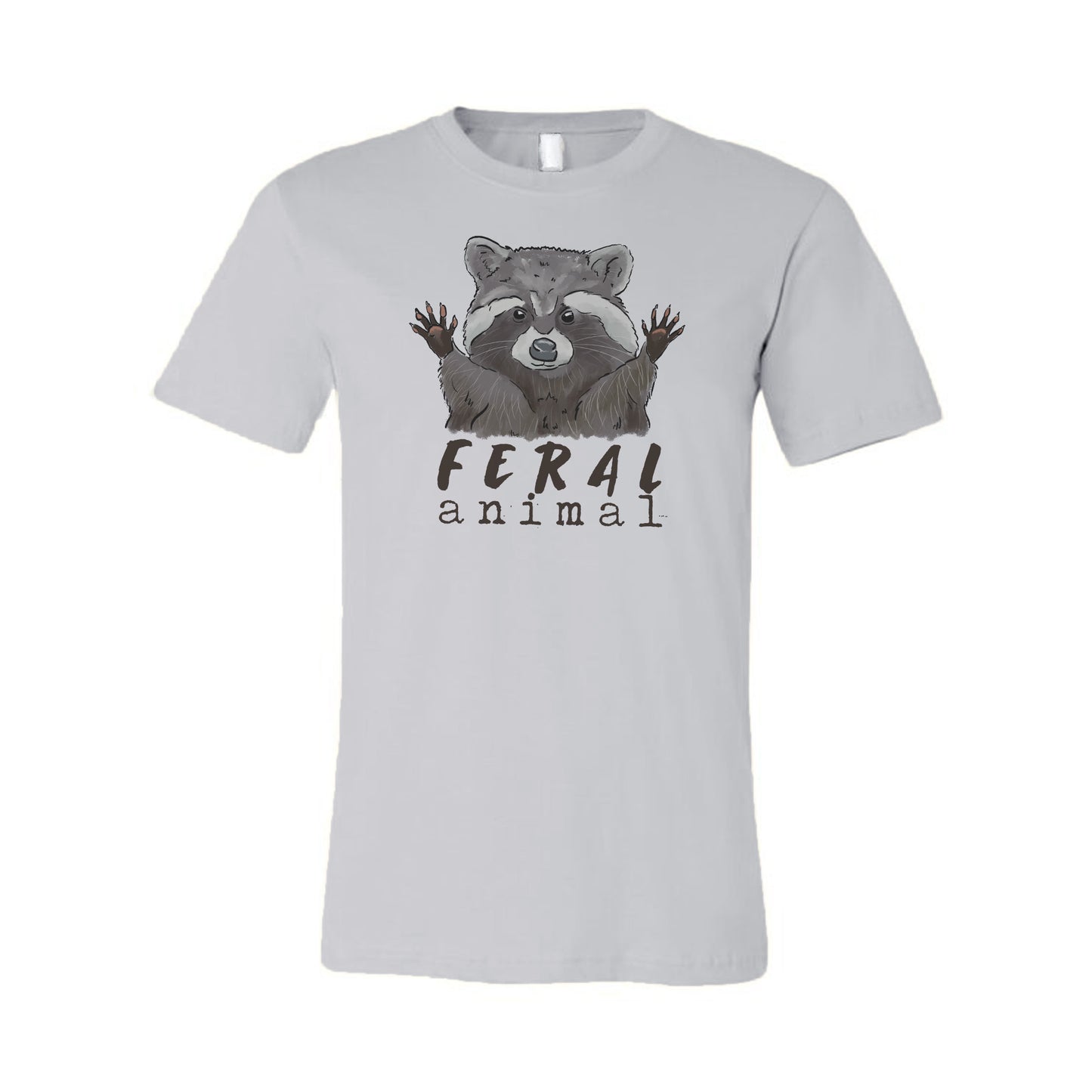 "Feral Animal" Grey Woodland Raccoon ADULT tee