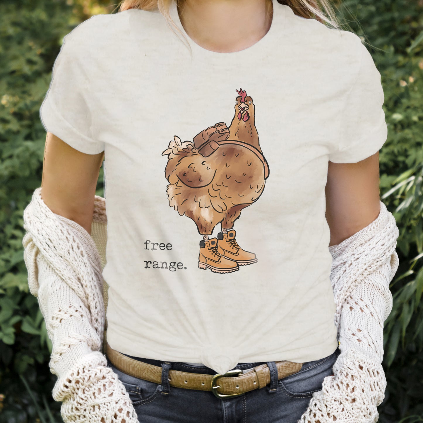 "Free Range" Funny Chicken Adult Mommy and Me Clothes