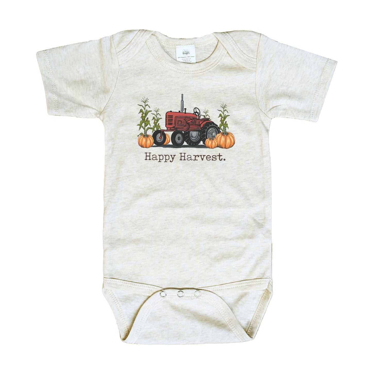 "Happy Harvest" Red Tractor Baby Fall Body Suit