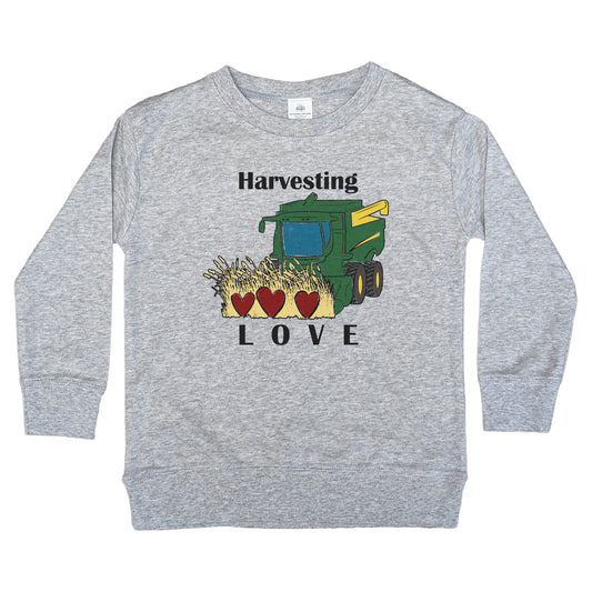 "Harvesting Love" Green Tractor Long Sleeve Tee