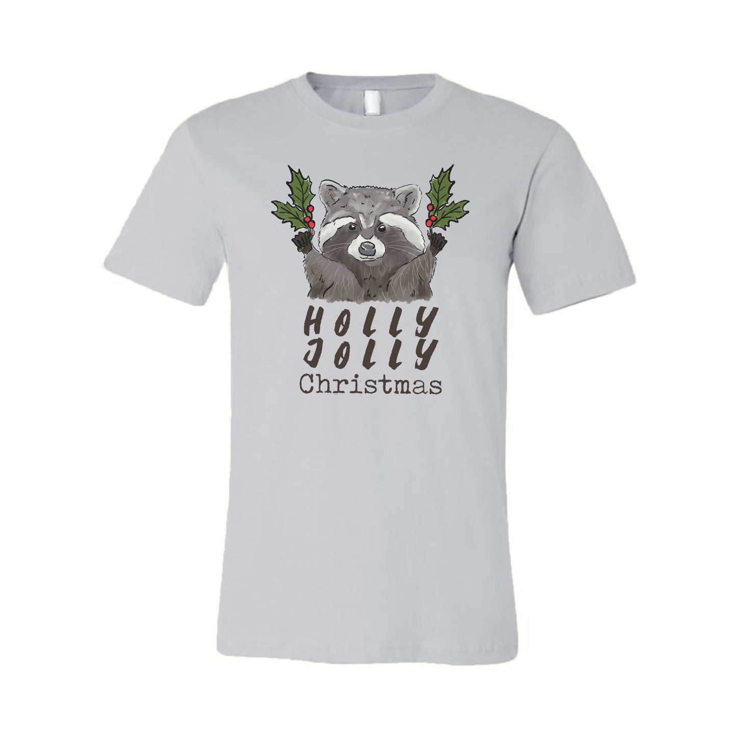 "Holly Jolly" Woodland Raccoon Mommy & Me ADULT Unisex tee