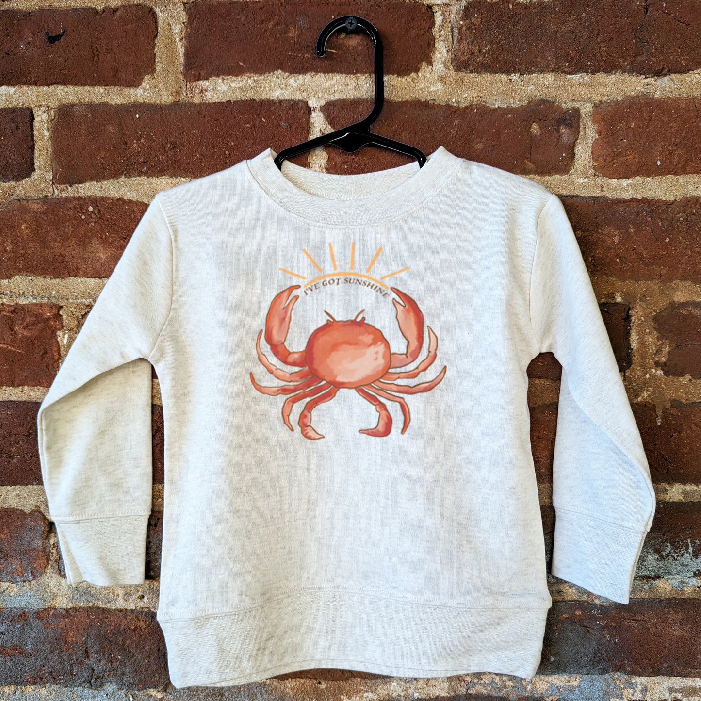 "I've got Sunshine" Crab Beach Long Sleeve Tee Toddler outfit Ocean tee Beach life Unisex beach tee Cute beach summer vacation Summer vibes tee