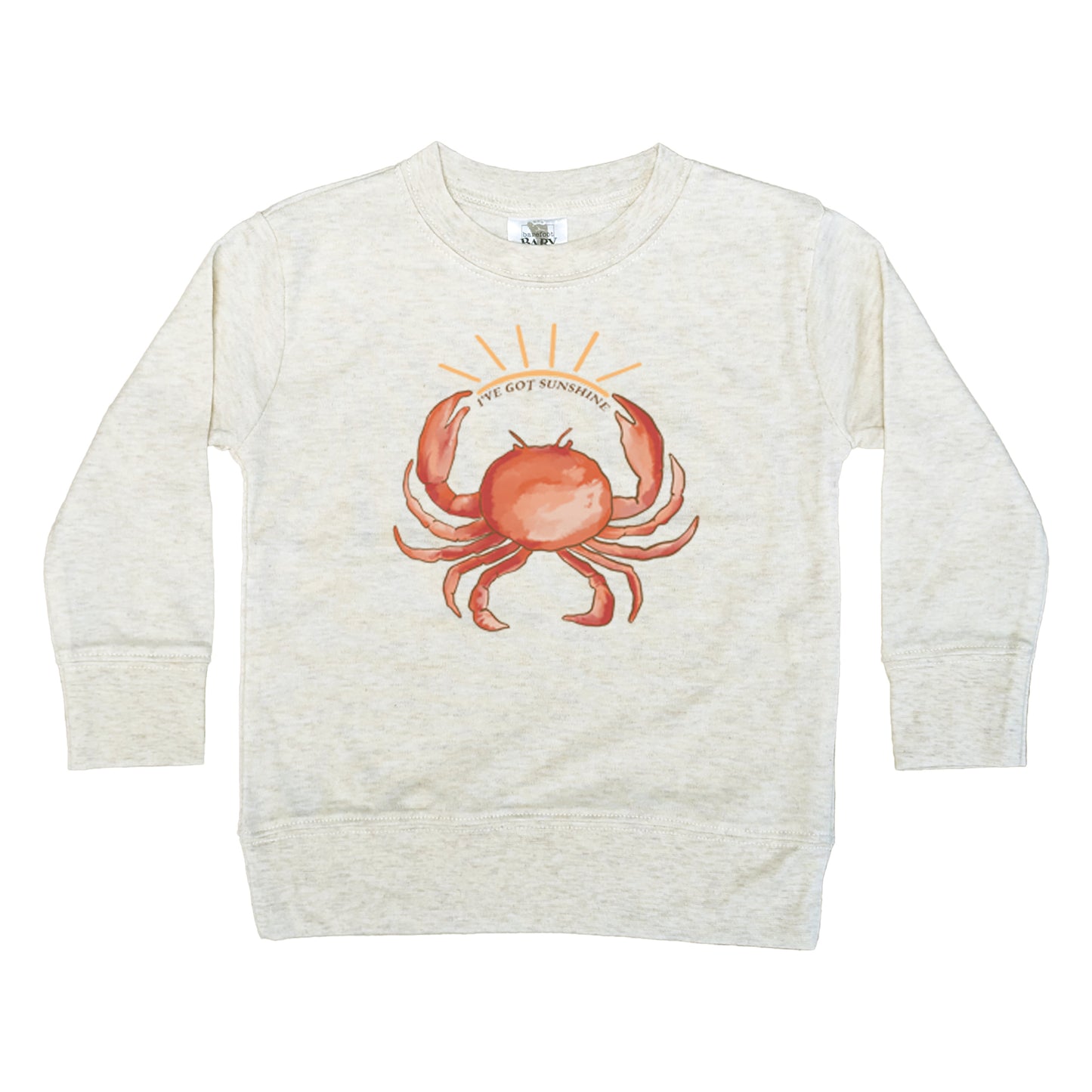 "I've got Sunshine" Crab Beach Long Sleeve Tee Toddler outfit Ocean tee Beach life Unisex beach tee Cute beach summer vacation Summer vibes tee