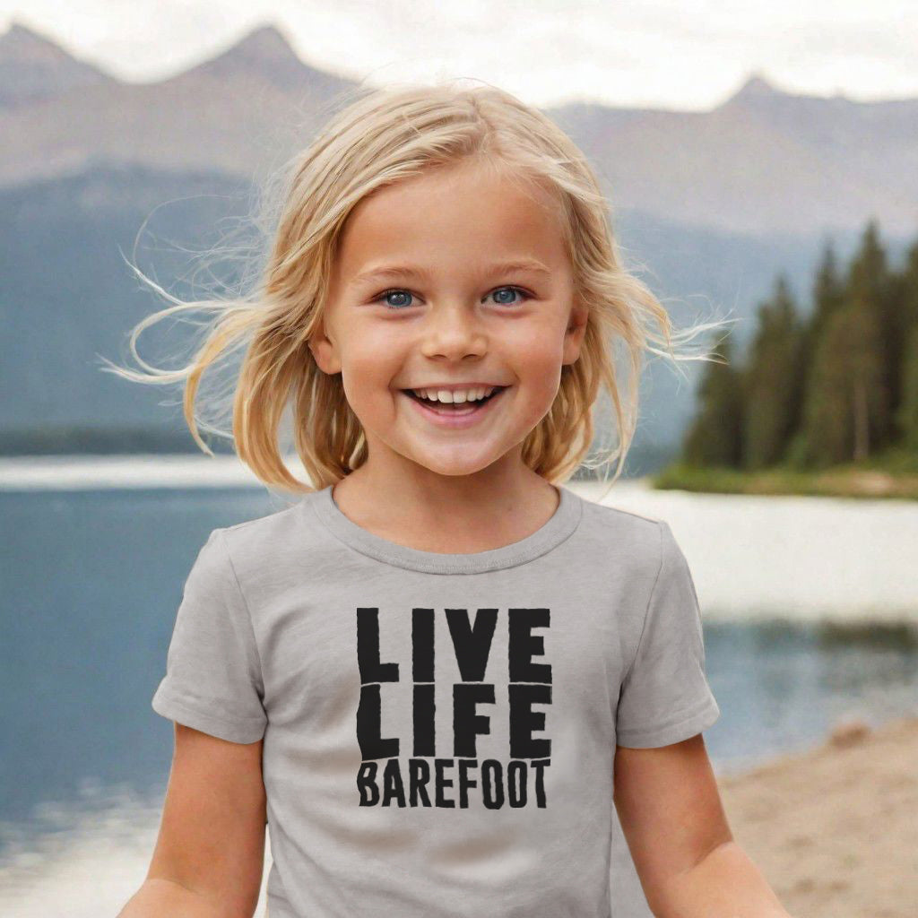 "Live Life Barefoot" Gray Toddler T-shirt