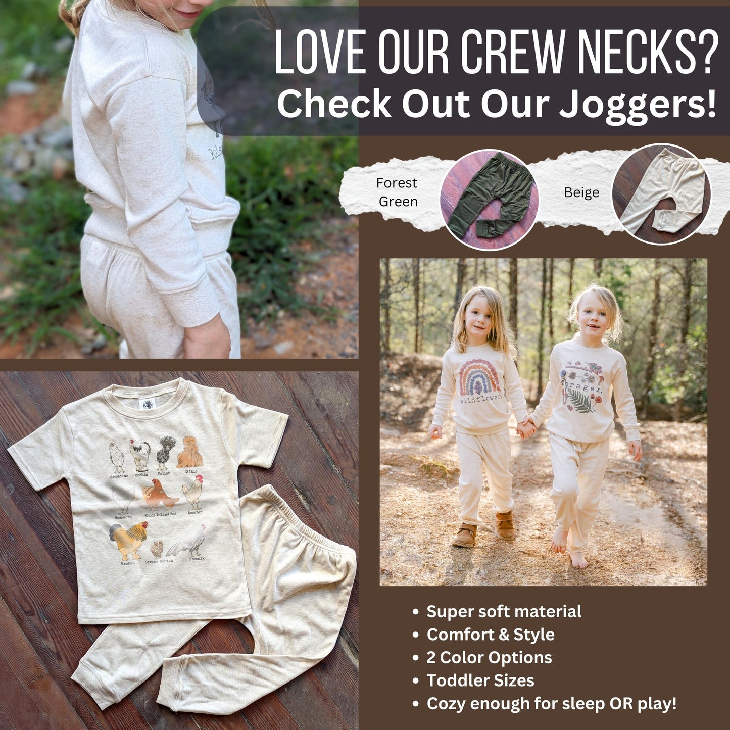 "Cluck" Silly Chicken Long Sleeve Shirt for Kids