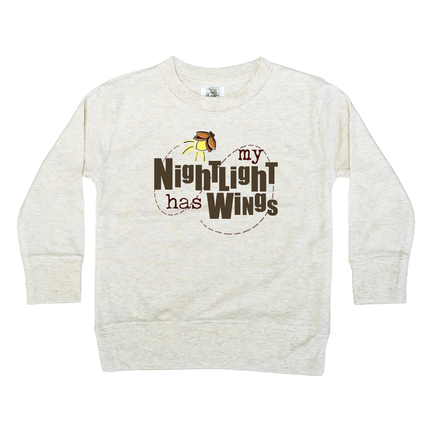 "My Nightlight has Wings" Beige Long Sleeve T-shirt