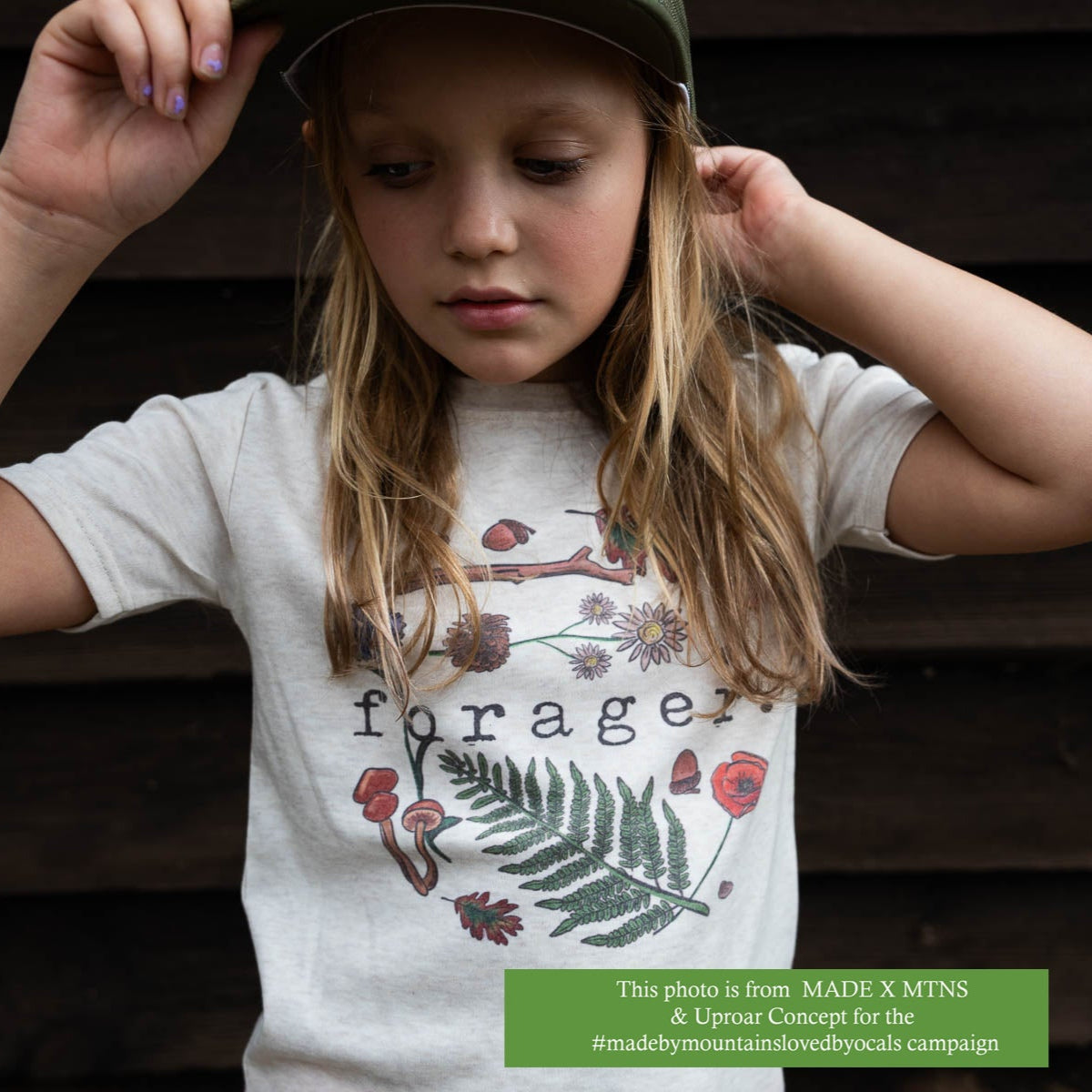 "Forager" Nature Loving Outdoor Enthusiast Design for Toddlers and Youth