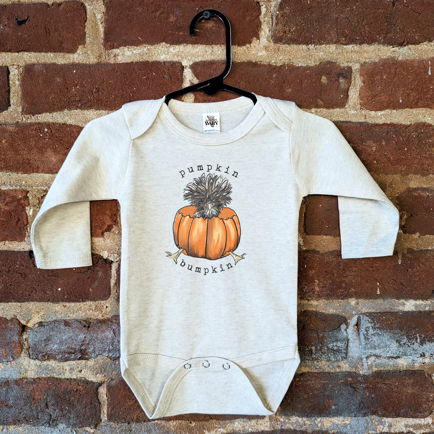 "Pumpkin Bumpkin" Chicken Nature Halloween Fall Baby Body Suit | WHOLESALE