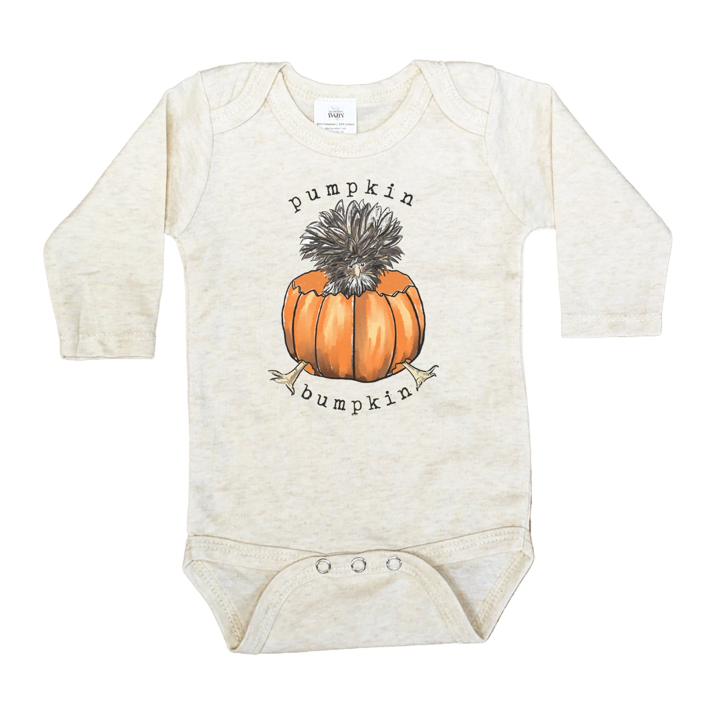 "Pumpkin Bumpkin" Chicken Nature Halloween Fall Baby Body Suit | WHOLESALE