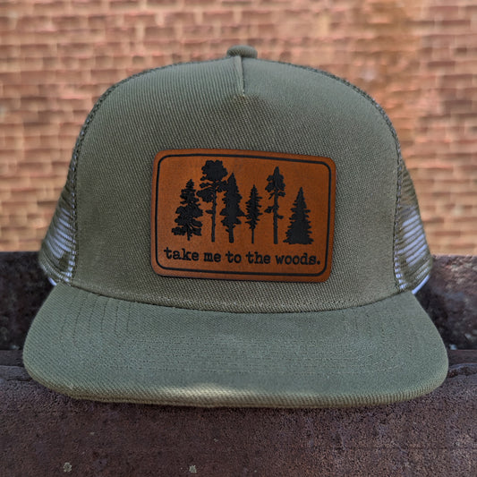 "Take me to the Woods" Mesh Back Trucker Hat for Outdoor Explorers | Youth Size | FOUR Color Options