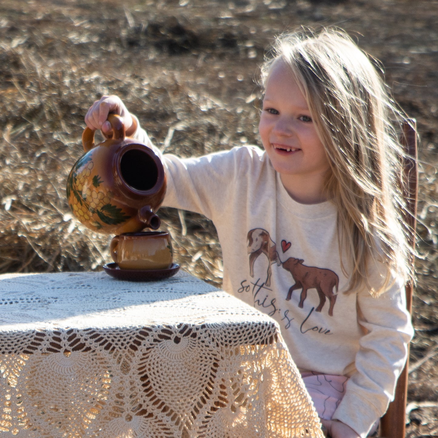 "So this is Love" Valentine's Day Cow Long Sleeve shirt for Kids