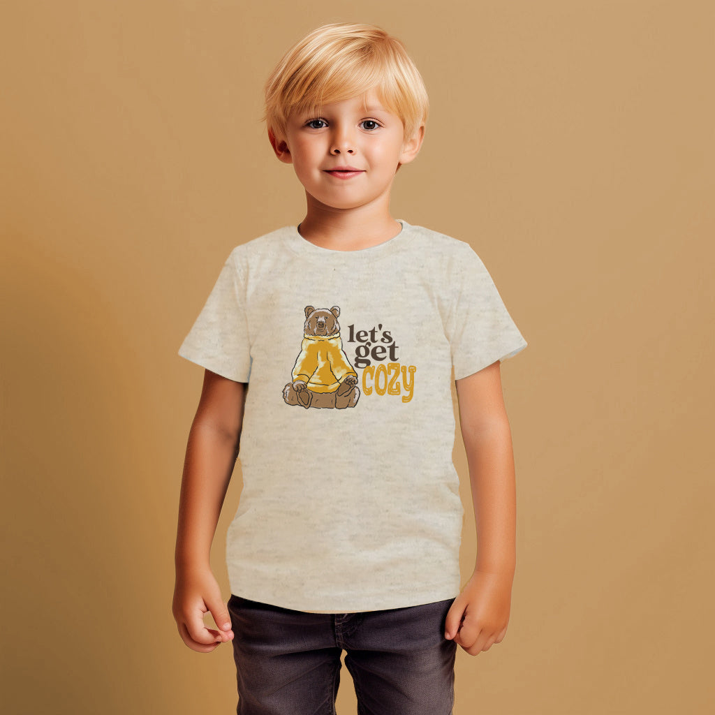 "Let's Get Cozy" Woodland Bear Fall Tee