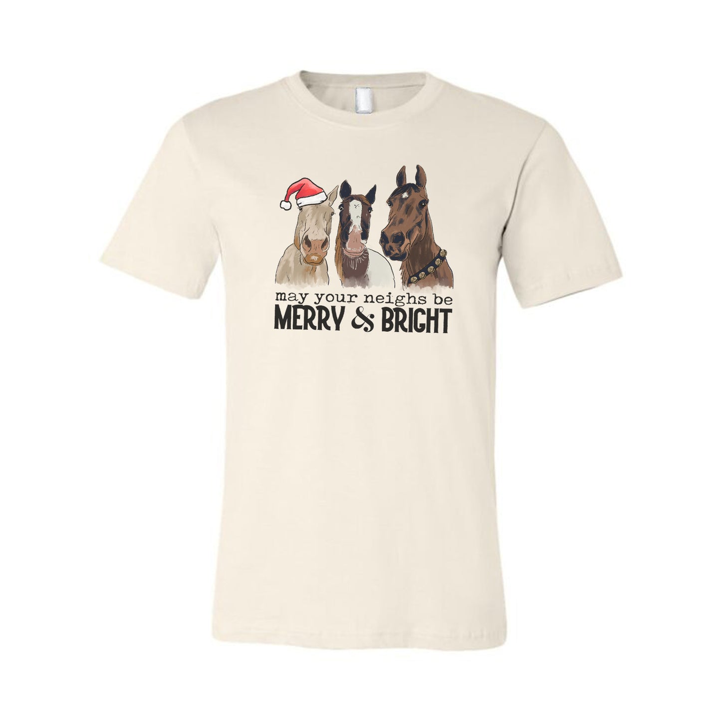 "May Your Neighs be Merry & Bright" Country Western Christmas Mommy & Me ADULT size tee