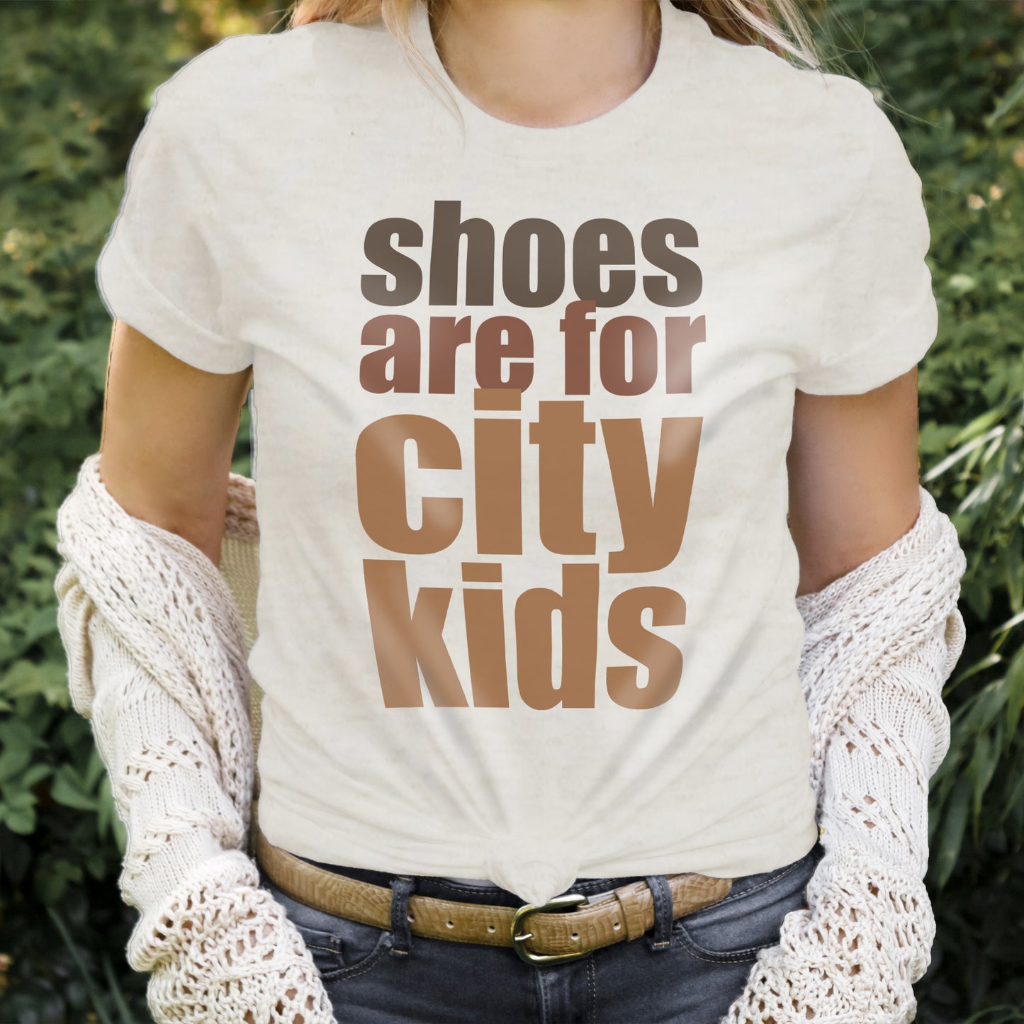 ADULT "Shoes are for City Kids" Outdoor Nature Unisex Shirt