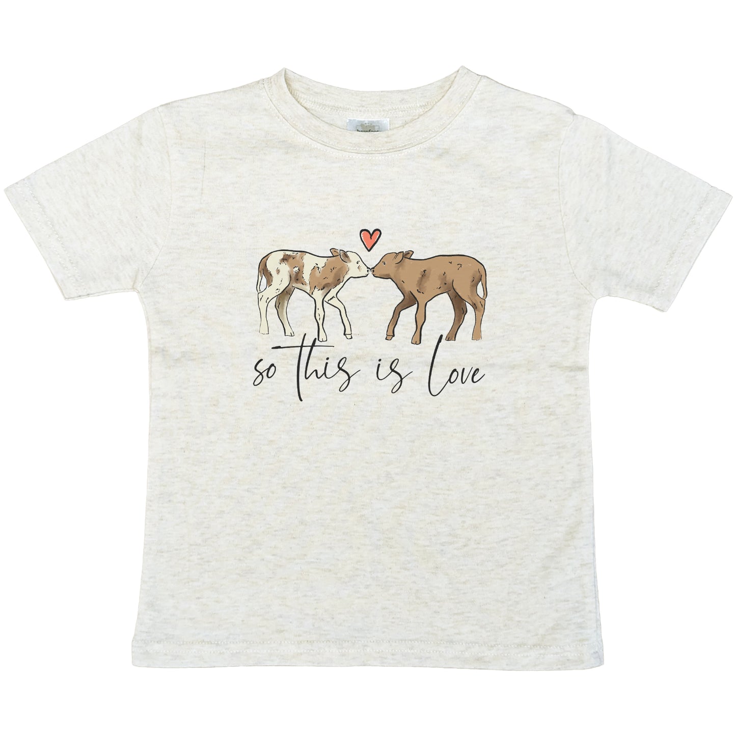 "So this is Love" Valentine's Day Cow T-shirt for Kids